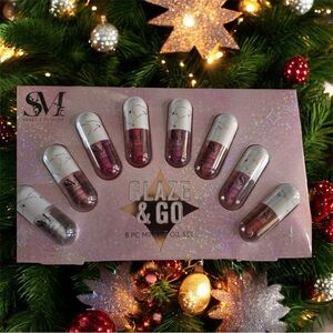 Smoke & Mirrors Glaze & Glow 8 Piece Mini Lip Oil Set-NEW